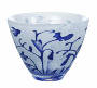 Kosta Boda Floating Flowers Indigo Bowl